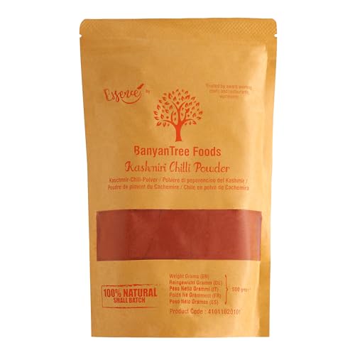 BanyanTree Foods Kashmiri Red Chilli Pulver 500g ~ Ganz natürlich von BanyanTree Foods