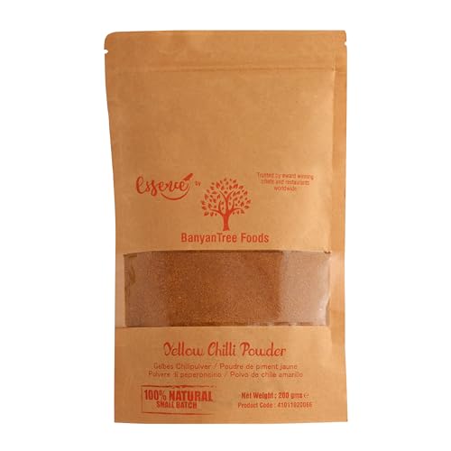 BanyanTree Foods Kashmiri gelbes Chilipulver | Yellow Chilli Powder | Amarillo Chilli Powder 200g von BanyanTree Foods