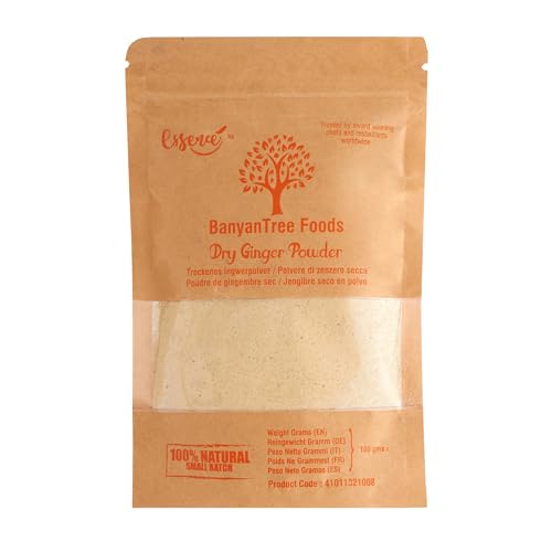 BanyanTree Foods Trockenes Ingwerpulver 100g | Ginger Powder 100g | Ground Ginger | 100% Pure and Natural von BanyanTree Foods