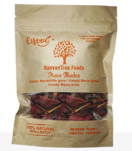 Plantation Frische Muskatblüte (Macis) Große wiederverschließbare Packung, 50g von BanyanTree Foods
