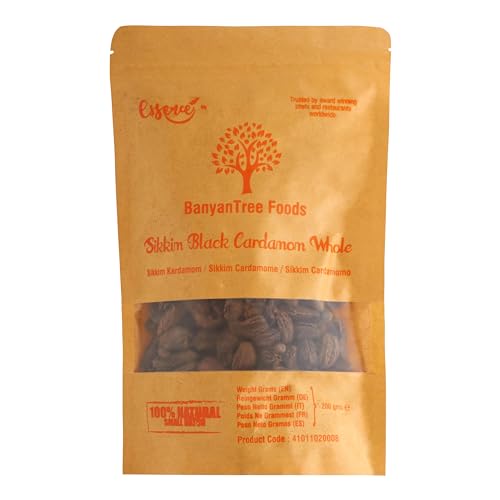 Schwarz Kardamom Black Cardamom ganz , 200g von BanyanTree Foods