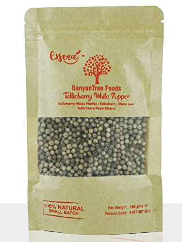 BanyanTree Foods Pfeffer Weiß ganz | White Pepper 100g von BanyanTree Foods