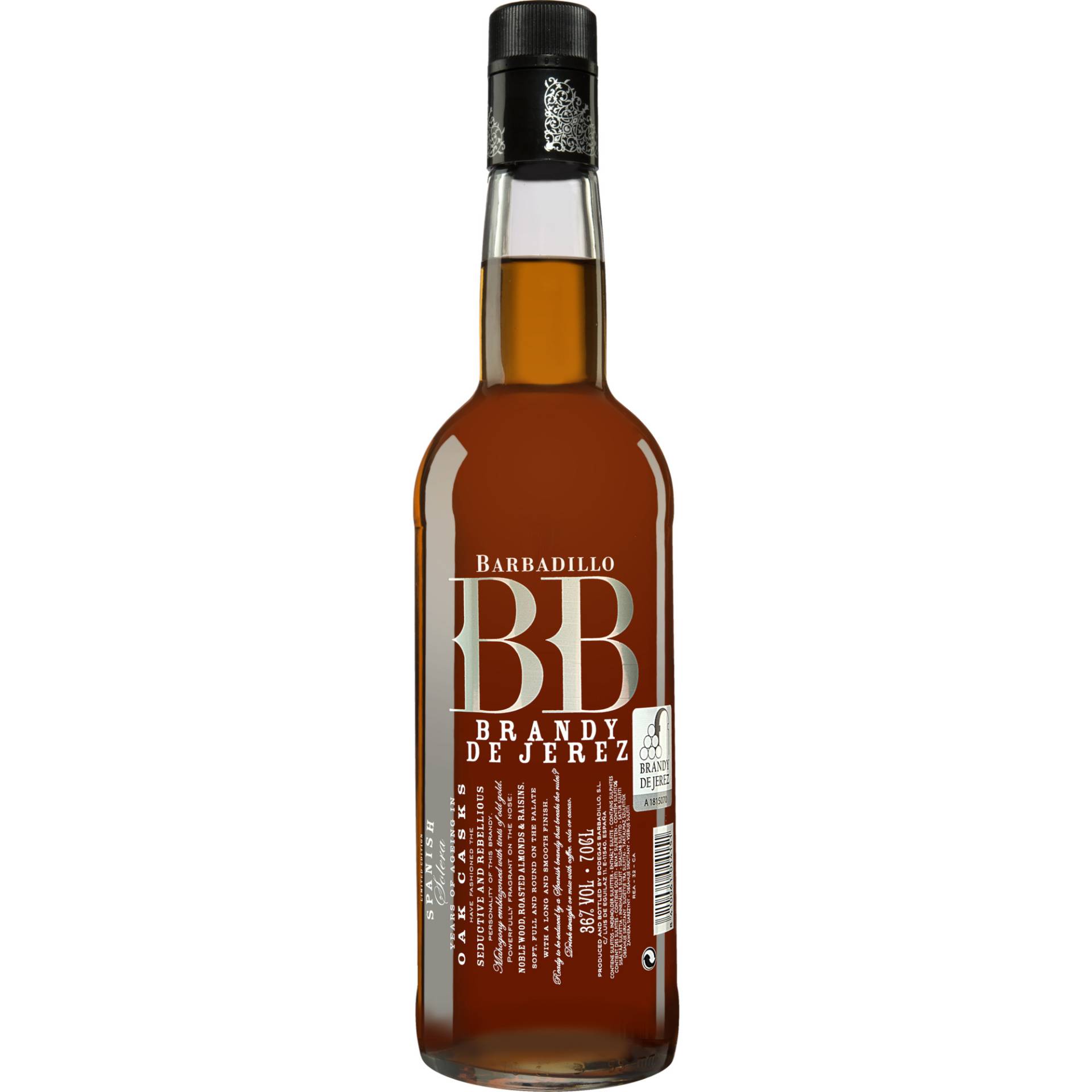 Brandy Barbadillo B & B - 0,7 L.  0.7L 36% Vol. Brandy aus Spanien von Barbadillo