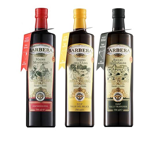 3 Ölauswahl Extra natives Olivenöl DOP Barbera Saline Zeit Oliven und Mutter Berg 750 ml 3 Ölauswahl Extra natives Olivenöl DOP Barbera Saline Zeit Oliven und Mutter Berg 750 ml von Barbera