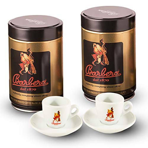 Caffè Barbera - 2 Dosen ganze Bohnen + 2 Espresso Tassen Caffè Barbera - 2 Dosen ganze Bohnen + 2 Espresso Tassen von Barbera