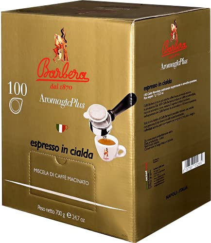 Caffè Barbera - Aromagic Plus 100 biologisch abbaubare Pads - ESE-System - Gemahlene Kaffeemischung - Aromatisch von Barbera