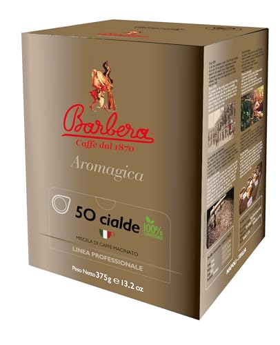 Caffè Barbera - Aromagic Plus 50 biologisch abbaubare Pads - ESE-System - Gemahlene Kaffeemischung - Aromatisch von Barbera