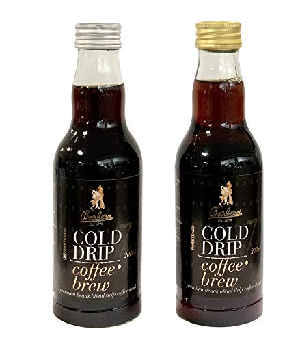 Caffè Barbera - Cold Brew Drip Kaffee - 6 Flaschen á 200ml - 3 mit Zucker/3 ohne Zucker von Barbera
