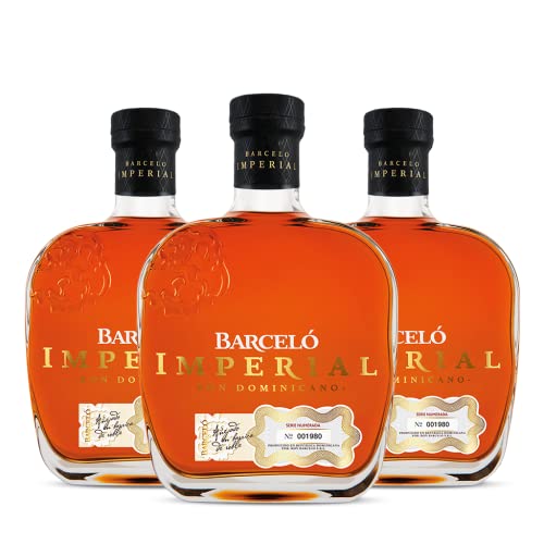 RON BARCELÓ IMPERIAL RON DOMINICANO Rum (3x0,7l) 38% vol - in Geschenkverpackung - Vielfach preisgekrönter, aromatischer Rum, blended in der Dominikanischen Republik von Ron Barceló
