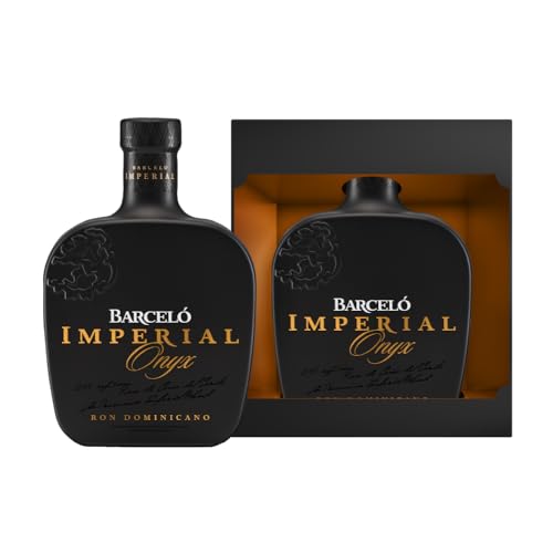 Ron Barceló Imperial Onyx Rum (1 x 0,7 l) 38% vol. - In edler Geschenkbox - Preisgekrönter, besonders weicher und runder brauner Rum, durch schwarze Onyx Edelsteine gefiltert von RON BARCELÒ
