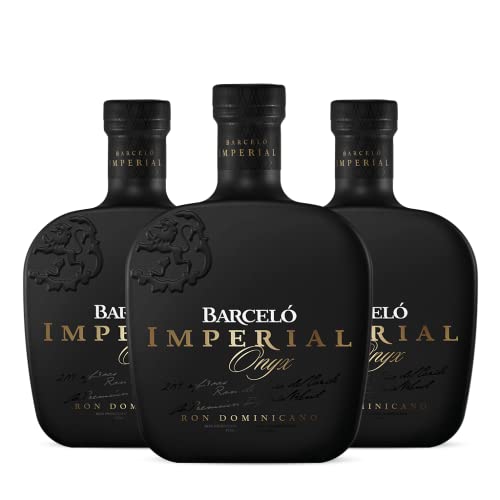 Ron Barceló Imperial Onyx Rum (3x0,7l) 38% vol - In edler Geschenkbox - Preisgekrönter, besonders weicher und runder brauner Rum, durch schwarze Onyx von The Great Canadian Tea