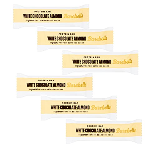 6 x 55 g weiße Schokolade Mandel Riegel 20 g Protein ohne Zuckerzusatz von Barebells Functional Foods AB