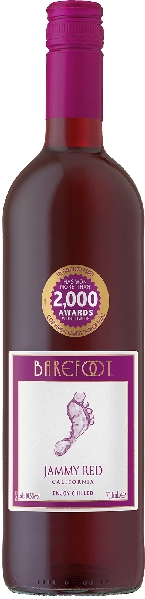 Barefoot Jammy Red Jg. Cuvee aus Pinot Noir, Zinfandel und anderen roten Rebsorten von Barefoot