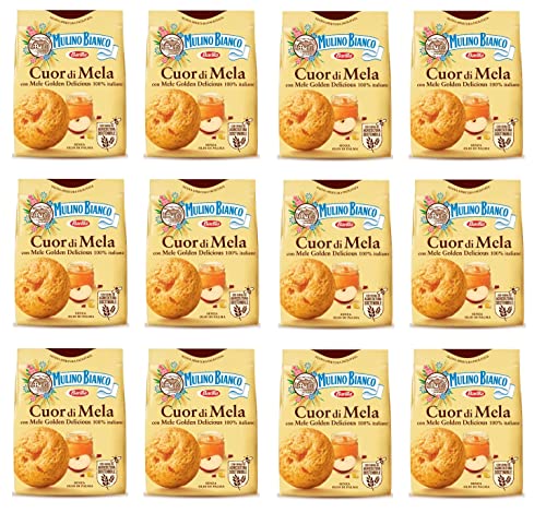 12x Mulino Bianco Cuor di Mela Butterkekse mit Apfelmarmelade Kekse 300g von Barilla / Mulino Bianco