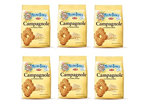 6x Barilla Mulino Bianco Campagnole con Farina di Riso Shortbread-Kekse mit Reismehl 700g von Barilla / Mulino Bianco