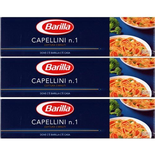 3x Barilla Nudeln 'Capellini' n.1, 500 g 3x Barilla Nudeln 'Capellini' n.1, 500 g von Barilla