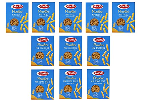 Barilla Mini Piccolini 5x Fusilli 3 x Penne 3 x Tortiglioni je 500g = 5500g von Barilla Mini Piccolini