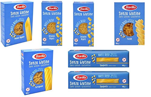 Barilla Senza Glutine Sortiment 1 x Fusilli- 2 x Ditalini Rigati 1 x Penne Rigate 1x Tortiglioni 2x Spaghetti je 400g = 2800g von Barilla Senza Glutine