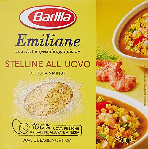 10x Barilla Emiliane Stelline all'uovo n. 108 Nudeln mit ei 275g von Barilla