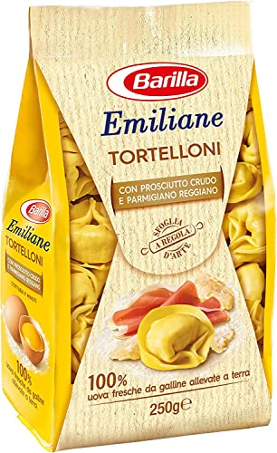 10x Barilla Emiliane Tortelloni all'uovo mit rohem Schinken Nudeln mit ei 250g von Barilla