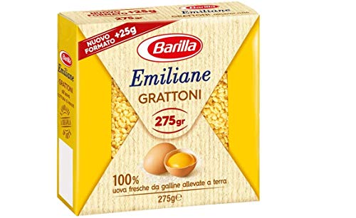 10x Barilla Pasta all'Uovo Emiliane Grattoni n° 116 Nudeln mit ei 275g von Barilla