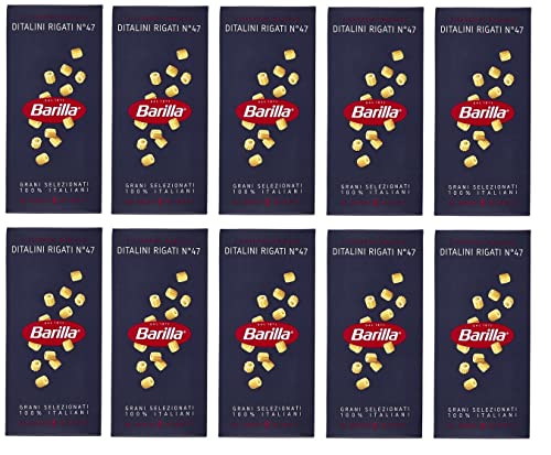 10x Pasta Barilla Ditalini Rigati N° 47 kurze Pasta 500g pack 100% italienisch von Barilla