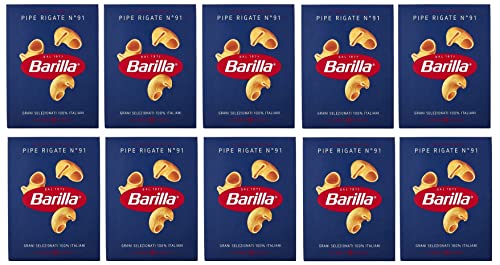 10x Pasta Barilla Pipe rigate Nr. 91 italienisch Nudeln 500 g pack von Barilla