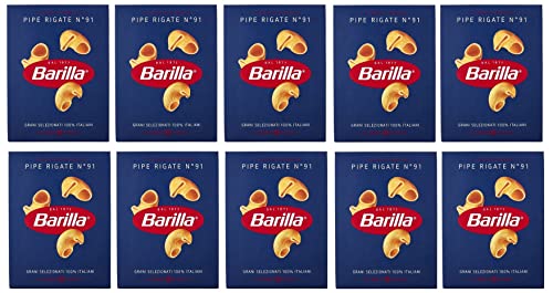 10x Pasta Barilla Pipe rigate Nr. 91 italienisch Nudeln 500 g pack von Barilla