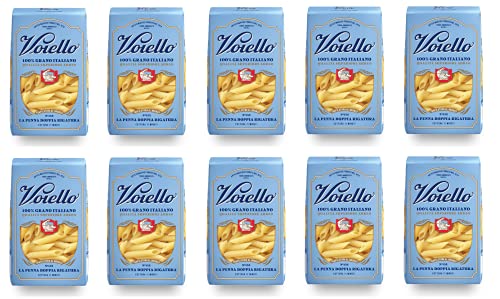 10x Voiello La Penna Doppia Rigatura n°152 Pasta 100% Italienischer Weizen 500g Teigwaren aus Hartweizengrieß Bronze-Zeichnung von Barilla