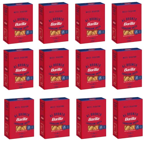 12x Barilla Mezzi Rigatoni al Bronzo Bronze Gezogene Pasta 400g Rohe Verarbeitungsmethode 12x Barilla Mezzi Rigatoni al Bronzo Bronze Gezogene Pasta 400g Rohe Verarbeitungsmethode von Barilla