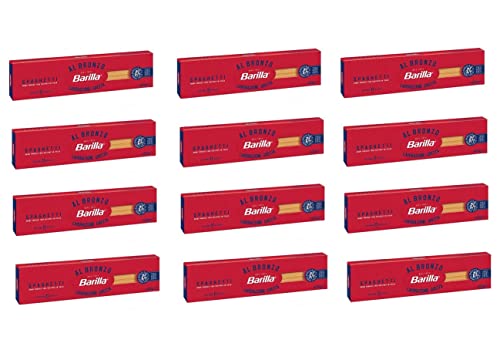 12x Barilla Spaghetti al Bronzo Bronze Gezogene Pasta 400g Rohe Verarbeitungsmethode von Barilla