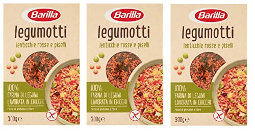 3x Barilla Legumotti Lenticchie Rosse e Piselli Rote Linsen und Erbsen Reich an Eiweiß und Ballaststoffen Glutenfrei 300g von Barilla