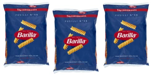 3x Barilla Pasta Fusilli N.98 100% Italienischer Weizen Italienisch Nudeln 1Kg + Italian Gourmet Polpa 400g von Barilla