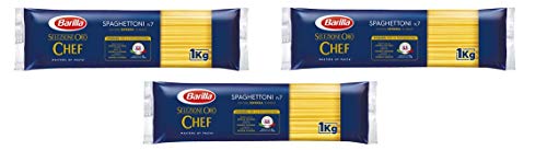 3x Barilla Pasta Selezione Oro Chef Spaghettoni n° 7 Italienische lange Pasta Längliche Pasta 1Kg Packung von Barilla