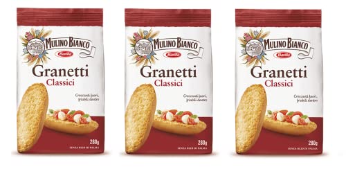 3x Mulino bianco Granetti Knusper Brot für Bruschetta Croutons 290g aus italien von Barilla