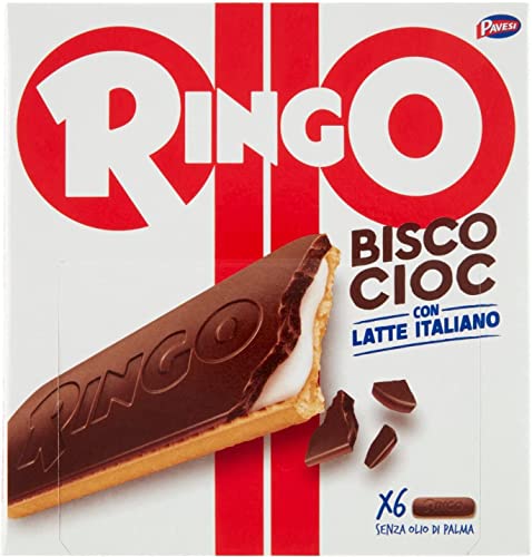 3x Pavesi Kekse Ringo Bisco Cioc Latte schokoriegel mit Milch und Schokolade 162gr 6 snack von Barilla