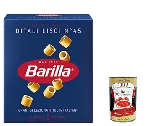 5x Pasta Barilla Ditali lisci Nr. 45 italienisch Nudeln 500 g pack + Italian Gourmet polpa 400g von Italian Gourmet E.R.