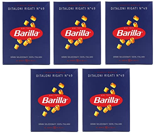 5x Pasta Barilla Ditaloni Rigati Nr. 49 Italienisch Nudeln 500g Pack von Barilla