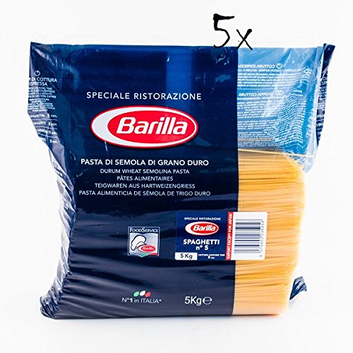 5x Pasta Barilla Spaghetti Ristorante Nr. 5 italienisch Nudeln 5 kg pack von Barilla