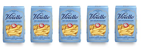 5x Voiello La Penna Doppia Rigatura n°152 Pasta 100% Italienischer Weizen 500g Teigwaren aus Hartweizengrieß Bronze-Zeichnung von Barilla