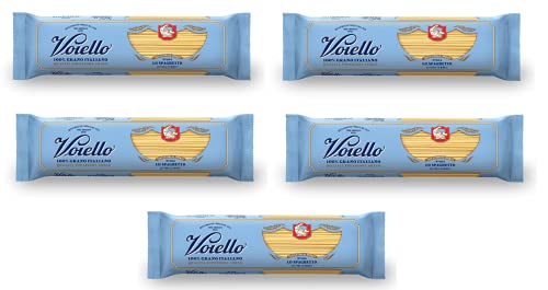 5x Voiello Lo Spaghetto n°104 Pasta 100% Italienischer Weizen 500g Teigwaren aus Hartweizengrieß Bronze-Zeichnung von Barilla