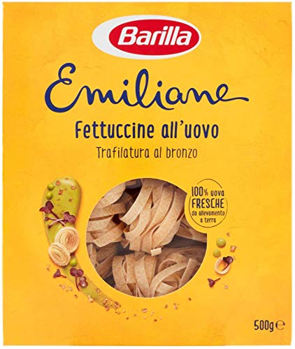 6x Barilla Emiliane Fettuccine all'uovo n 430 Pasta und ei 500g mehr raues Gebäck von Barilla