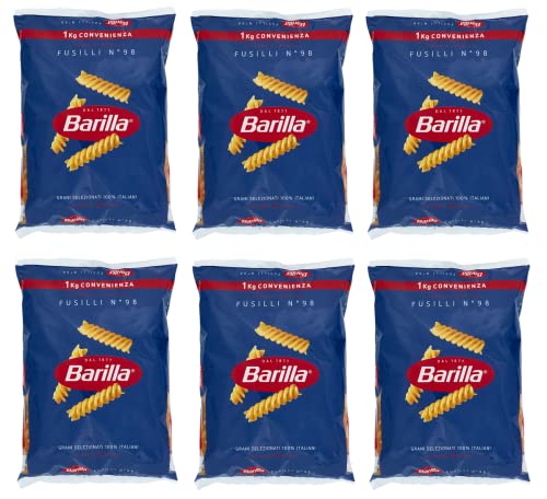 6x Barilla Pasta Fusilli N.98 100% Italienischer Weizen Italienisch Nudeln 1Kg + Italian Gourmet Polpa 400g von Barilla