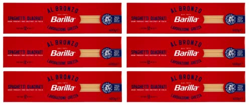 6x Barilla Spaghetti Quadrati al Bronzo Bronze Gezogene Pasta 400g Rohe Verarbeitungsmethode 6x Barilla Spaghetti Quadrati al Bronzo Bronze Gezogene Pasta 400g Rohe Verarbeitungsmethode von Barilla