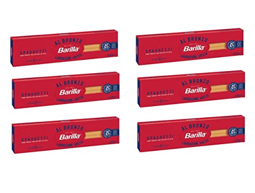 6x Barilla Spaghetti al Bronzo Bronze Gezogene Pasta 400g Rohe Verarbeitungsmethode 6x Barilla Spaghetti al Bronzo Bronze Gezogene Pasta 400g Rohe Verarbeitungsmethode von Barilla