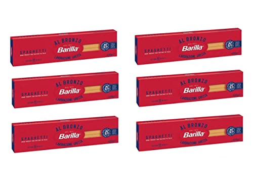 6x Barilla Spaghetti al Bronzo Bronze Gezogene Pasta 400g Rohe Verarbeitungsmethode von Barilla