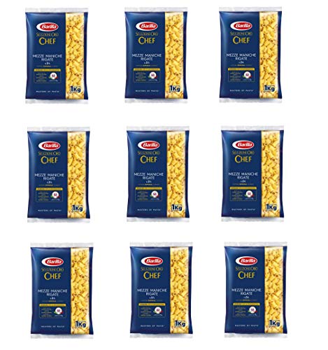9x Barilla Pasta Selezione Oro Chef Mezze Maniche Rigate n° 84 Italienische Kurze Pasta 1Kg Packung 9x Barilla Pasta Selezione Oro Chef Mezze Maniche Rigate n° 84 Italienische Kurze Pasta 1Kg Packung von Barilla