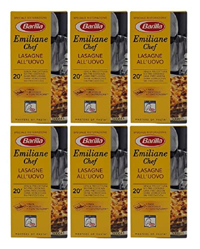 Barilla Emiliane Chef Lasagne all' Uovo – 6er Pack (6 x 500g) von Barilla