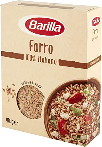 Barilla Farro 100% italienisch Dinkel Lecker, gesund und eine Quelle für Ballaststoffe Mittelmeerküche 400g von Barilla