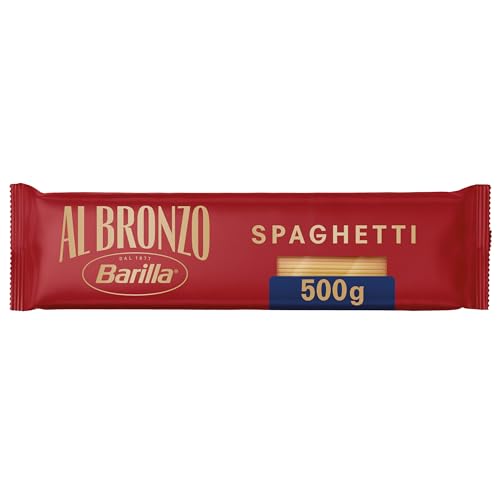 Barilla Pasta Al Bronzo Spaghetti 1x500g I aus Bronze-Formen, Saucenhaftung auf die italienische Art, 100 Prozent hochwertiger Hartweizen von Barilla
